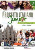 Progetto italiano Junior 3 - podręcznik ucznia + słownik tematyczny - Klasa 3 Gimnazjum (Podręcznik wieloletni) - Progetto italiano junior 3 podręcznik + ćwiczenia + DVD - Nowela - Do nauki języka włoskiego - 