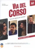 Via del Corso A2 podręcznik + 2 CD audio + DVD video - Seria Via del Corso - Nowela - - Do nauki języka włoskiego