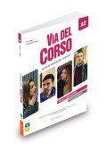 Via del Corso A2 wydanie dla nauczyciela + 2CD audio + DVD video - Seria Via del Corso - Nowela - - Do nauki języka włoskiego